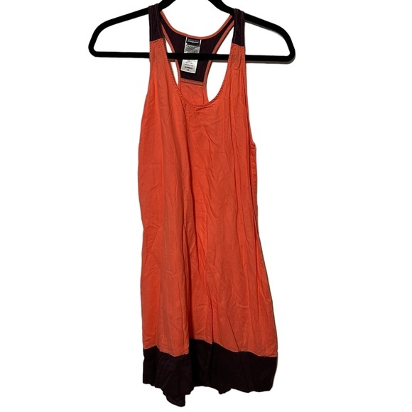 Patagonia Dresses & Skirts - Patagonia Orange and Brown Raiser Back Dress Size 10